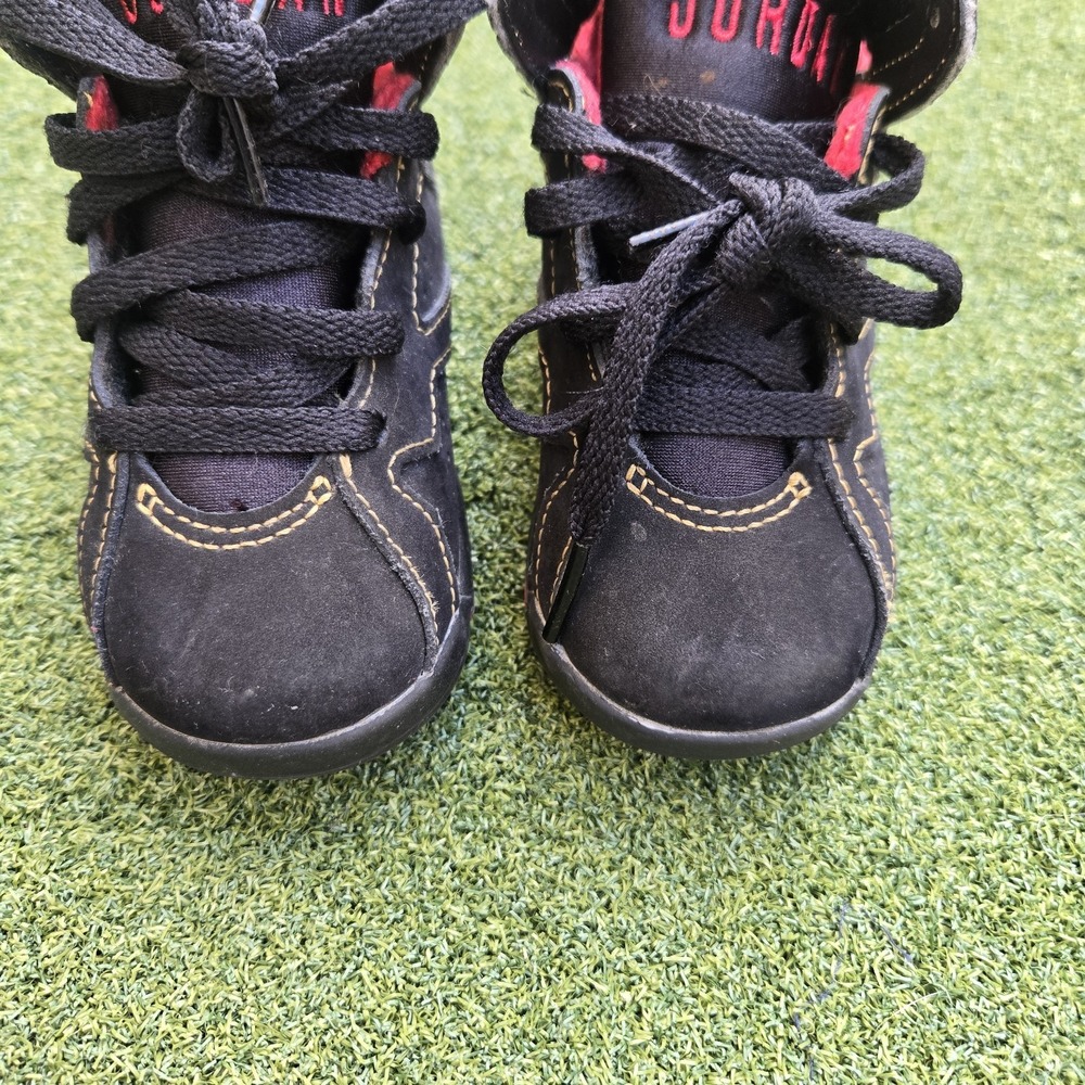 Nike Air Jordan 7C Citrus Black Toddler High Top - Picture 7 of 8